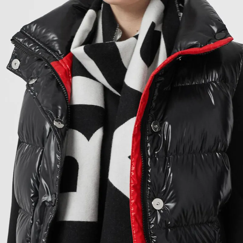 Burberry Logo Wool Jacquard Scarf-3