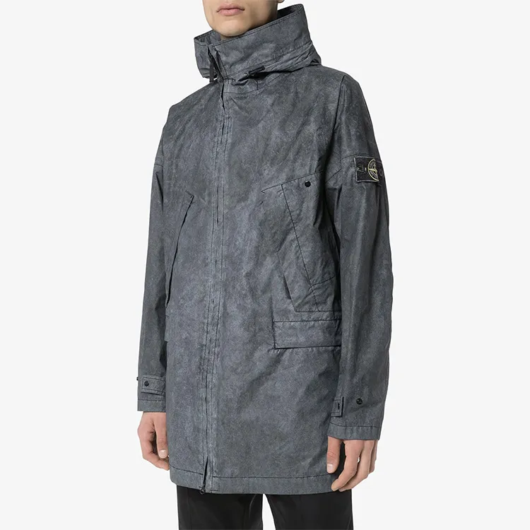 STONE ISLAND Parka Coat Men's Dark Gray-1