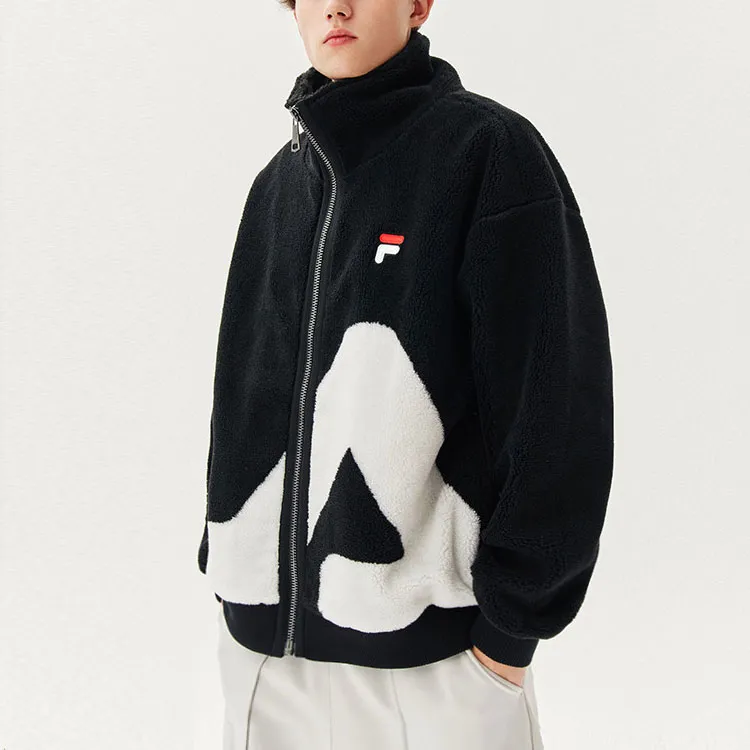 FILA Velvet Jackets Men Black-3