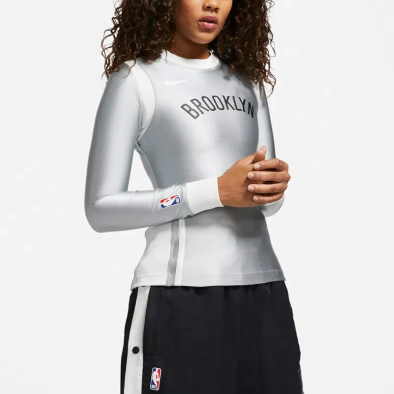 Nike Sweatshirt Nets Women's Silver-3