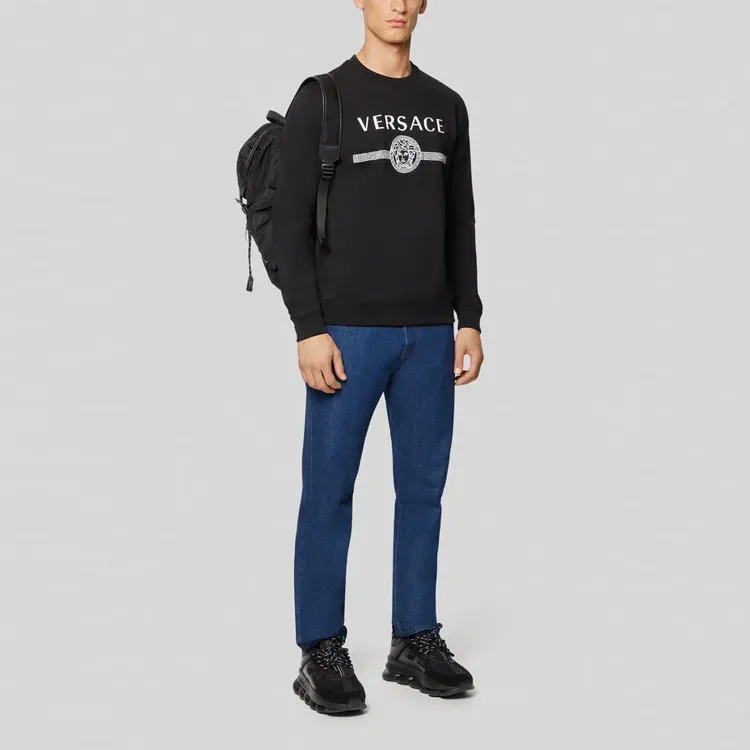 VERSACE Medusa Logo Print Sweatshirt-4