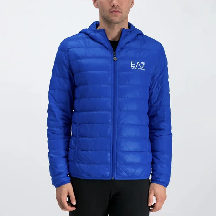 EMPORIO ARMANI EA7 Down Jacket Winter Men's Blue-2