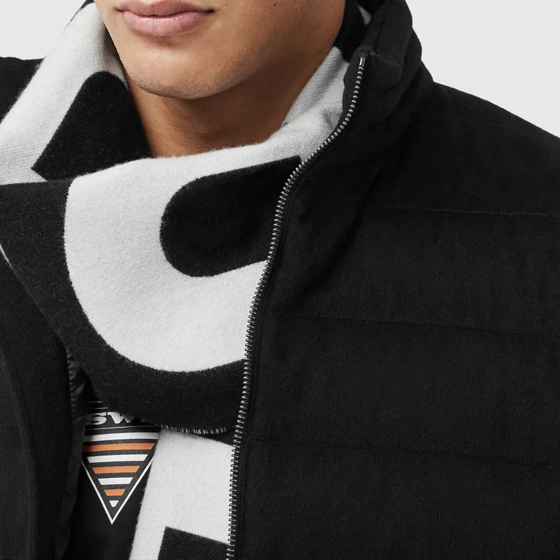 Burberry Logo Wool Jacquard Scarf-5