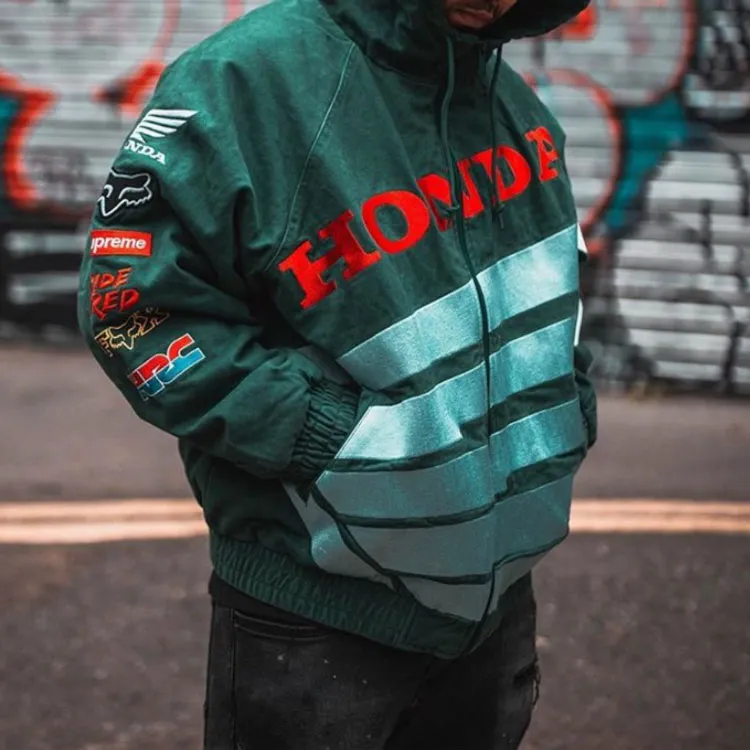 Supreme Honda Fox Racing Puffy Zip Up Jacket-4