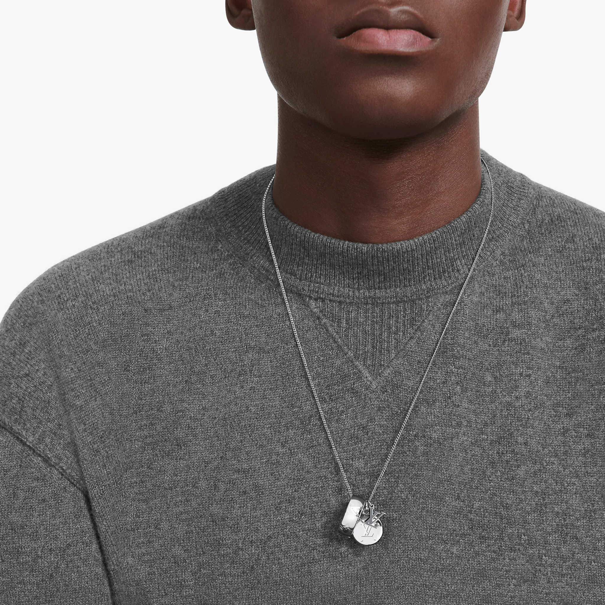 LOUIS VUITTON Monogram Charms Necklace Cheap Rcj Jordan Outlet