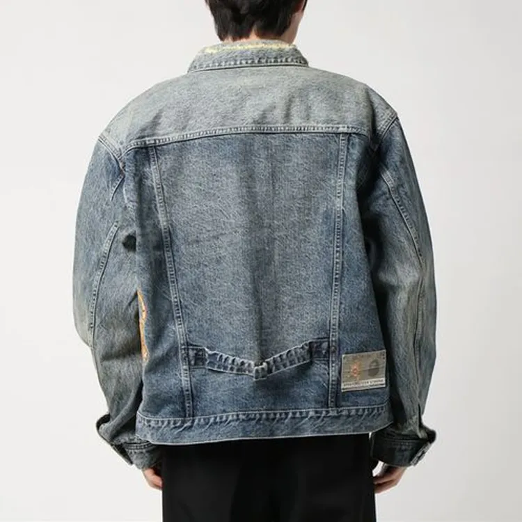 Bape Tiger Heavy Wash Miner Denim Jacket-3