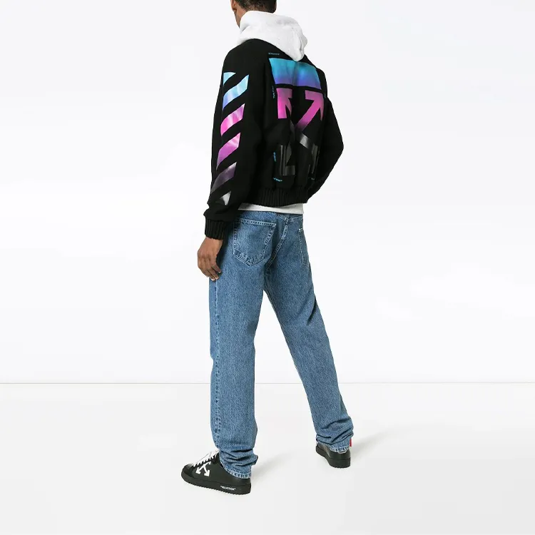 OFF WHITE FW19 Baseball Jacket Men's Black-4