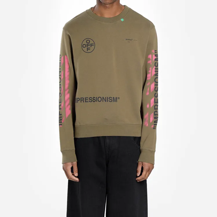 OFF WHITE Impressionism' Diag Stencil Sweatshirt-1