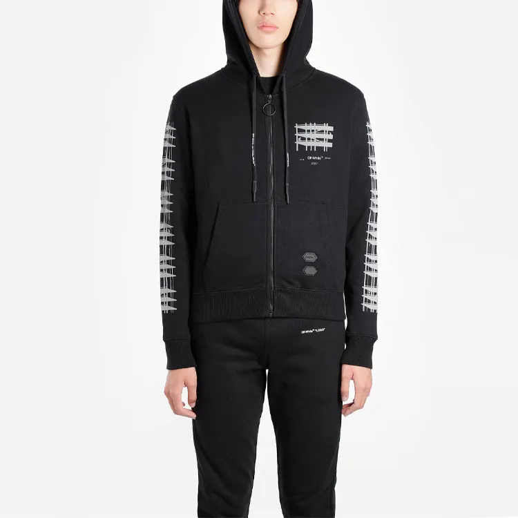 OFF WHITE Scaffold Arrow Logo Zip Hoodie-1