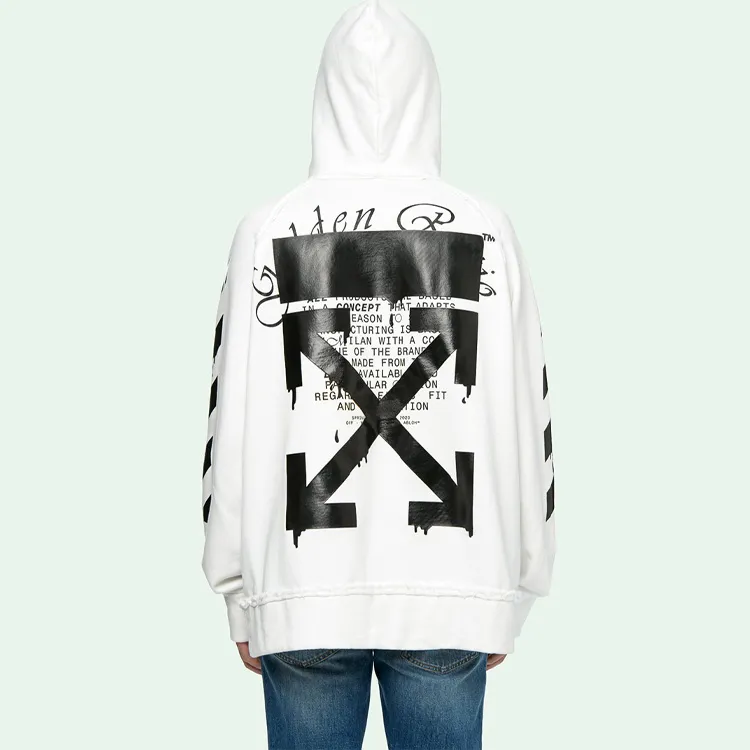 OFF WHITE Dipping Arrow Print Hoodie-2