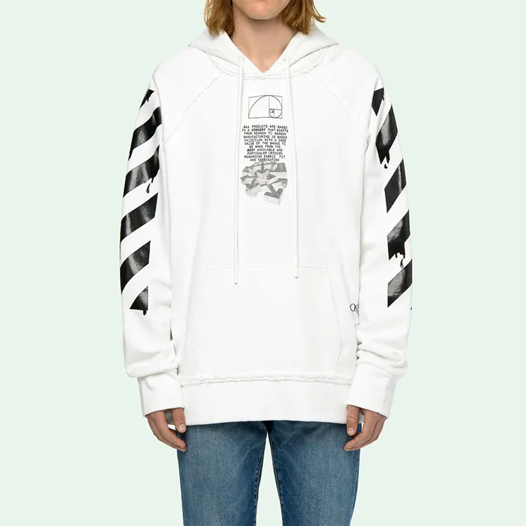 OFF WHITE Dipping Arrow Print Hoodie-1