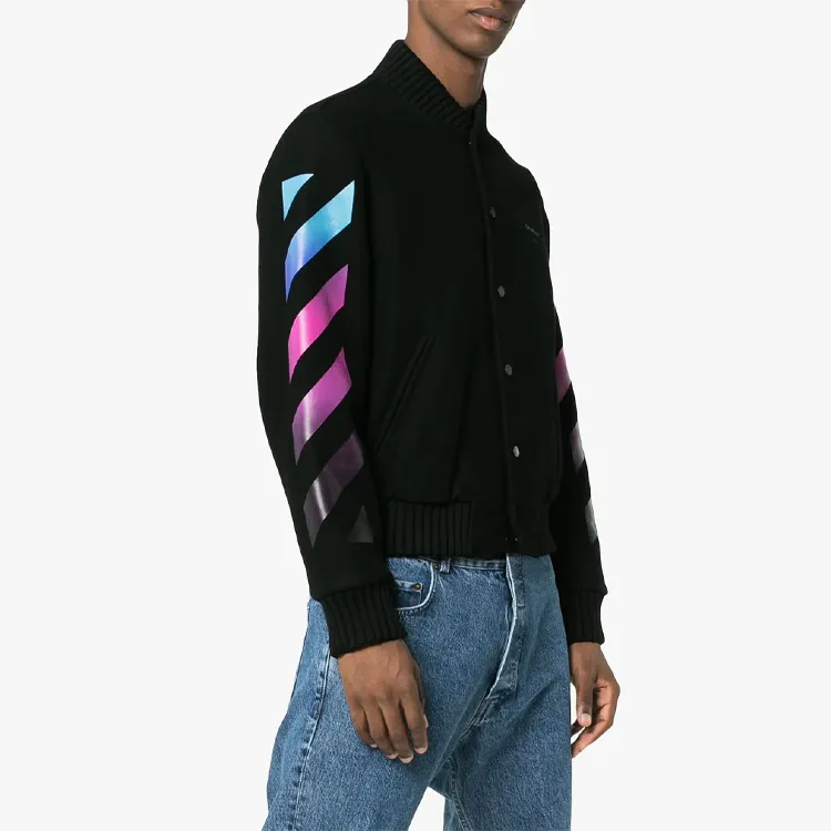 OFF WHITE FW19 Baseball Jacket Men's Black-2