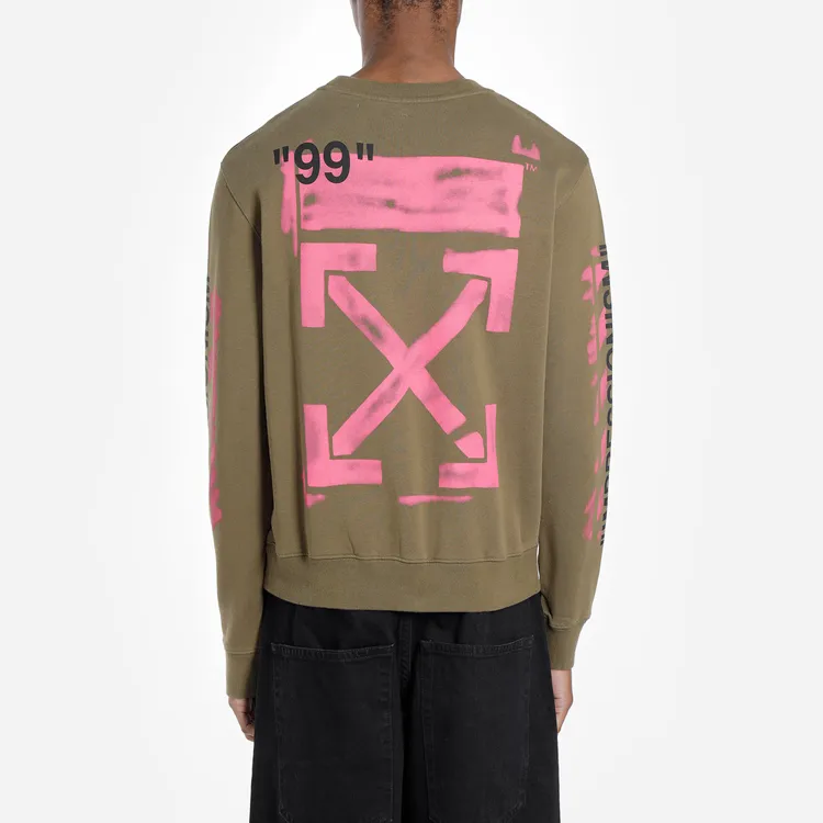 OFF WHITE Impressionism' Diag Stencil Sweatshirt-2