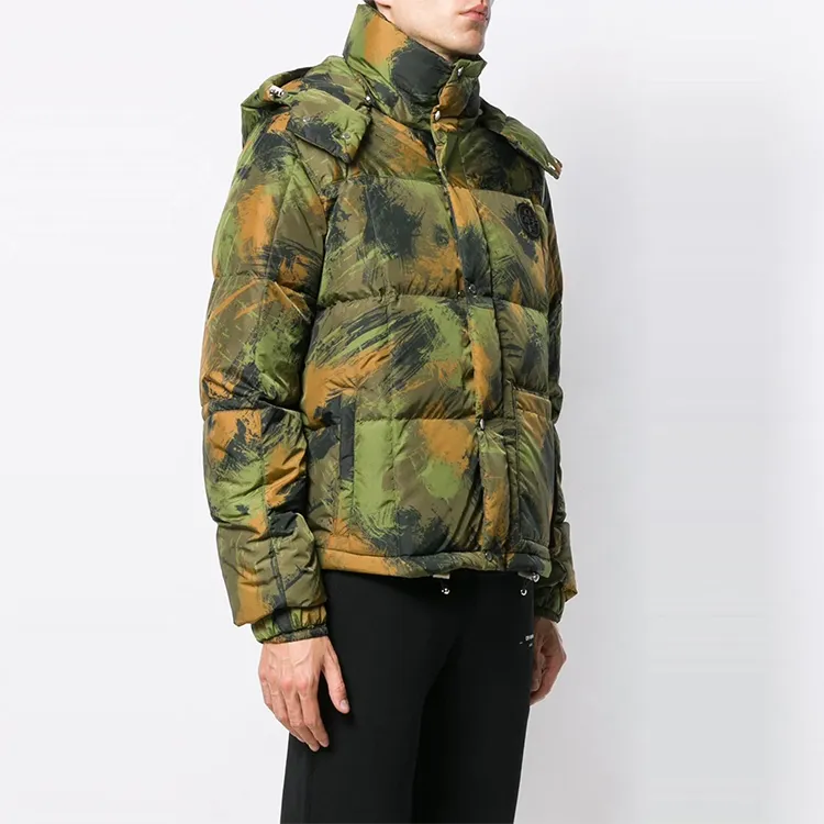 OFF WHITE FW19 Down Jackets Men Green Camouflage-1