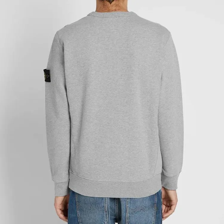 STONE ISLAND Logo Appliquéd Mélange Cotton Jersey Sweatshirt-2