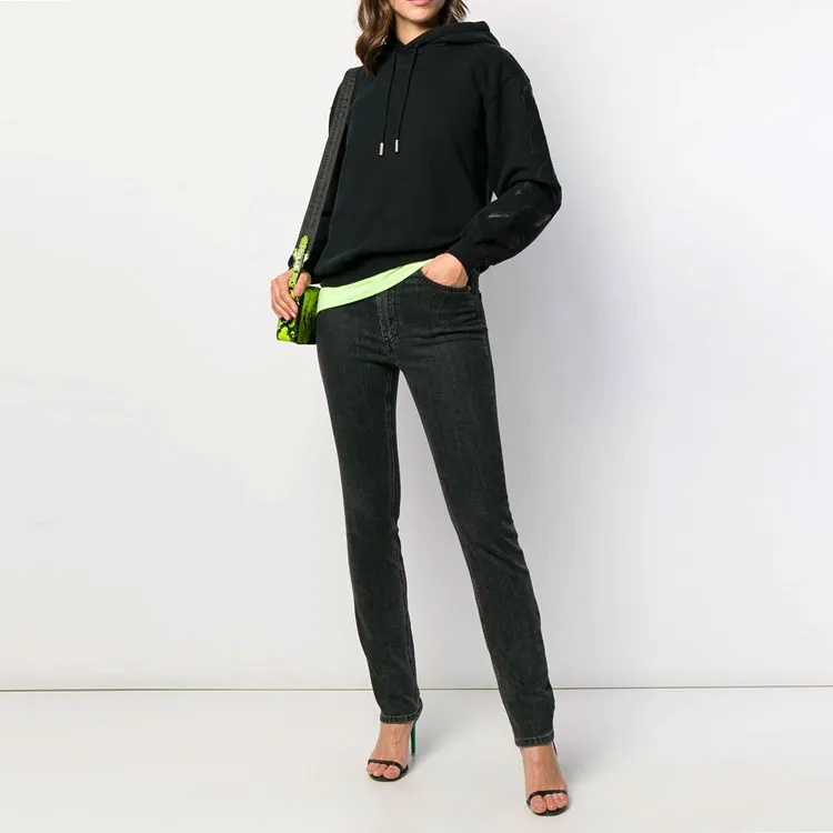 OFF WHITE FW19 Sweatshirt Women's Black-4