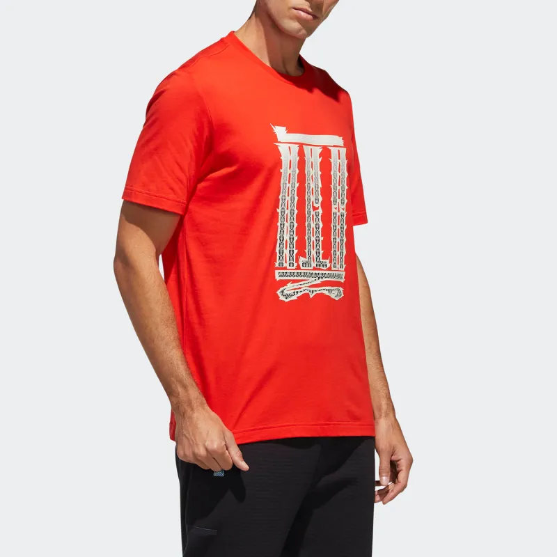 Adidas T Shirts Men Red-2
