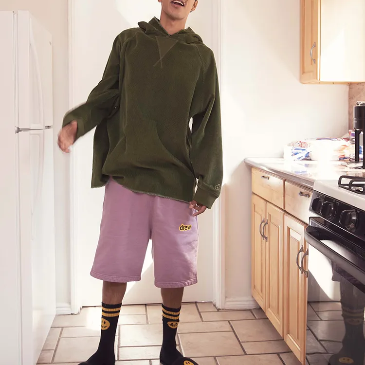 Drew House Letter Logo Series Casual Shorts Unisex Lilac-4