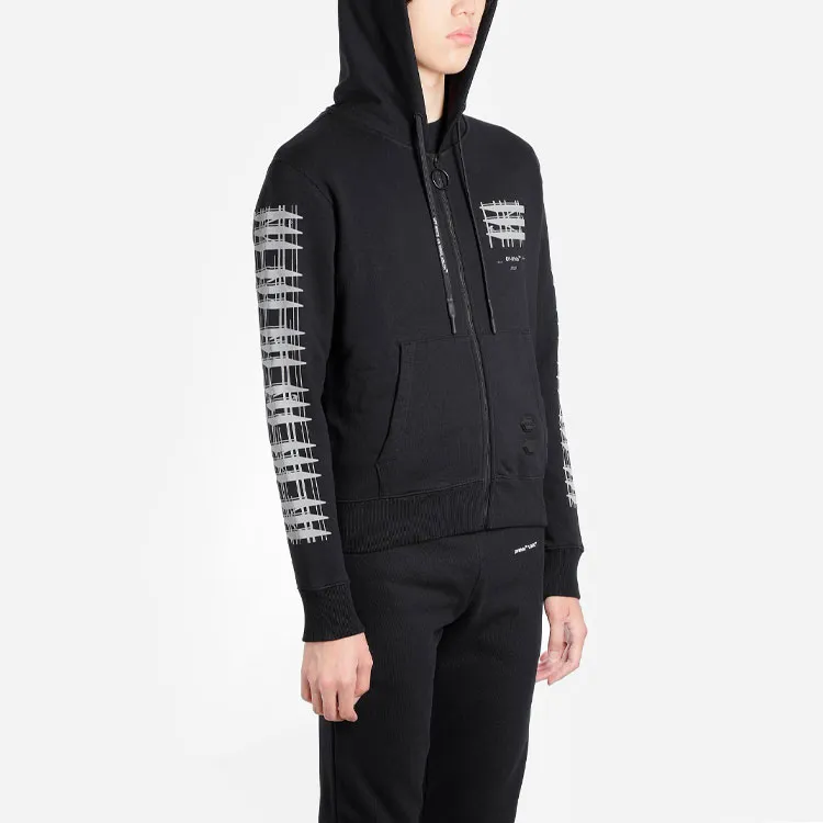 OFF WHITE Scaffold Arrow Logo Zip Hoodie-3