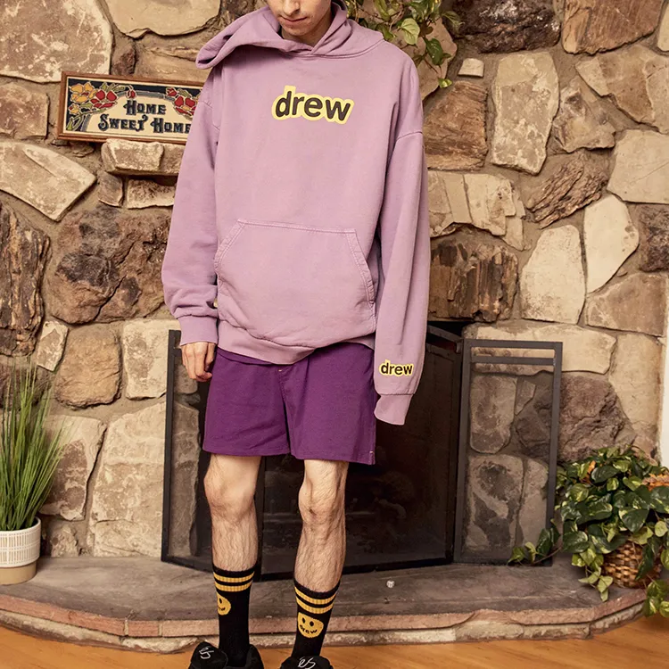 Drew House Letter Logo Series Casual Shorts Unisex Purple-2