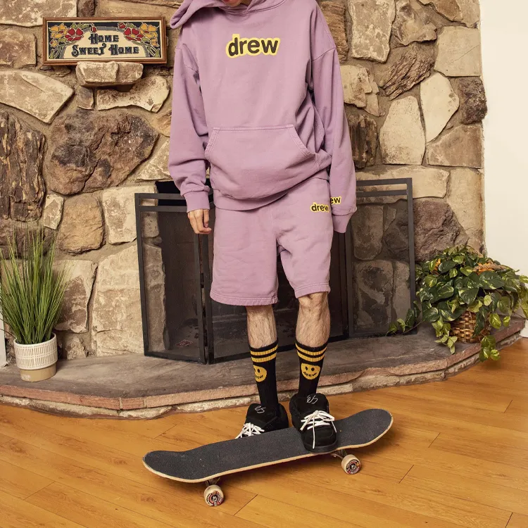 Drew House Letter Logo Series Casual Shorts Unisex Lilac-6