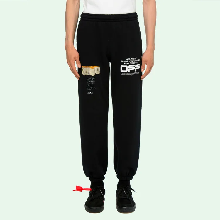 OFF WHITE Wavy Line Short Sweatpants-2