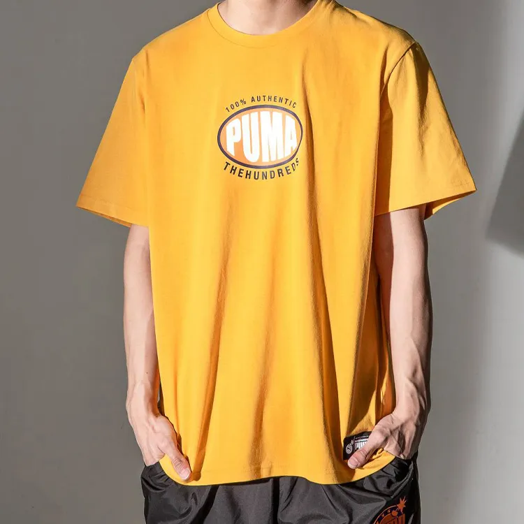 The Hundreds X PUMA Yellow Shirt T Shirts Men-3