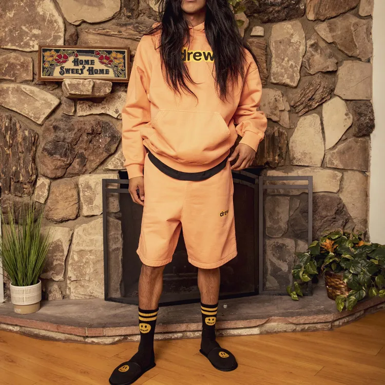 Drew House Letter Logo Series Sweatshirts Unisex Peach Pink-5