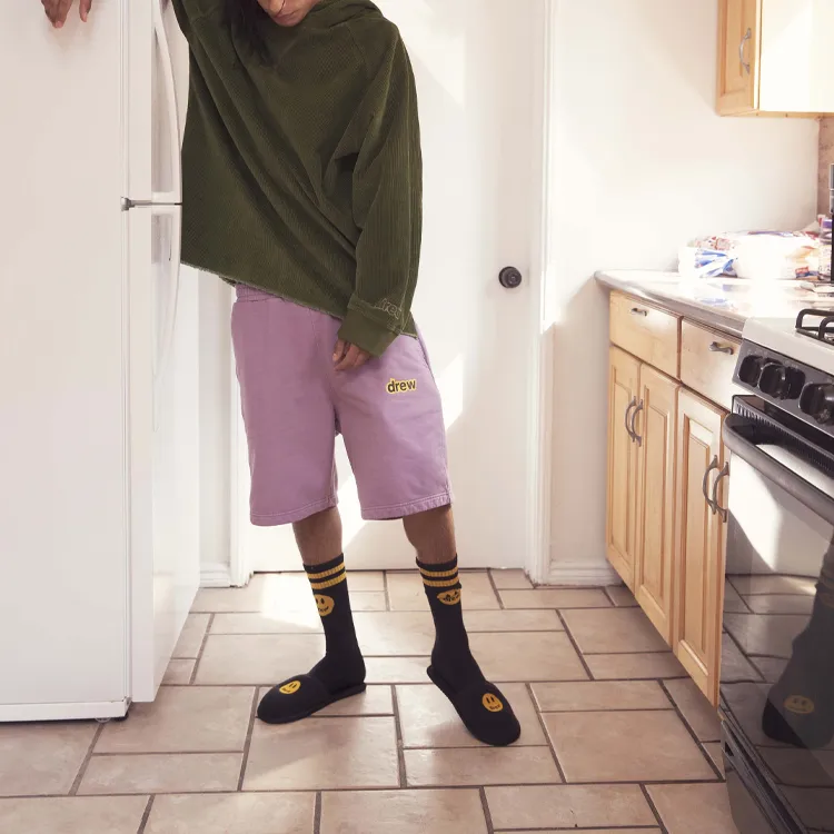 Drew House Letter Logo Series Casual Shorts Unisex Lilac-2