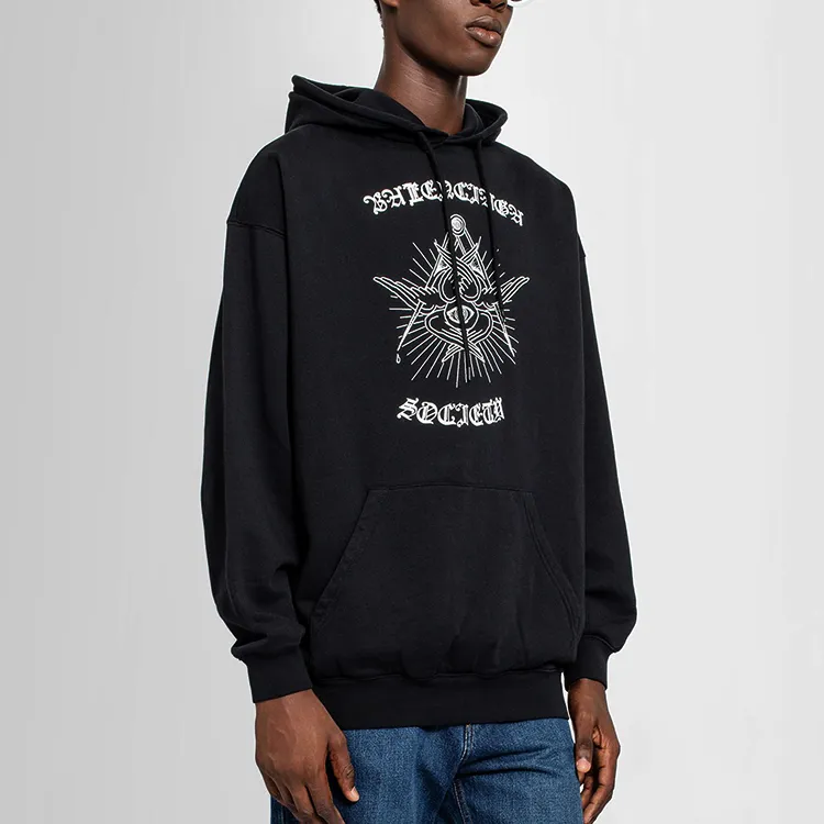 Balenciaga Gothic Logo Hoodie-3