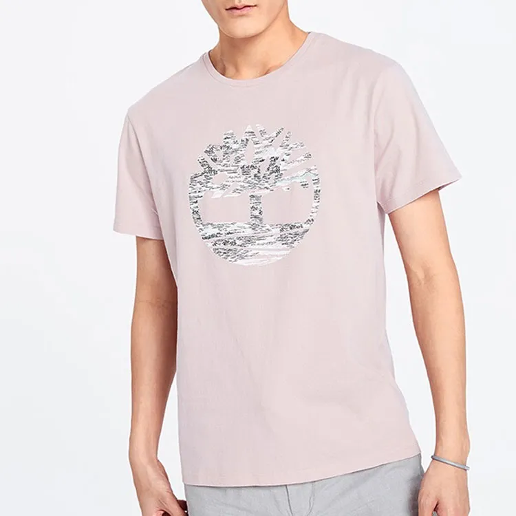Timberland T Shirt Men's Light Pink-2