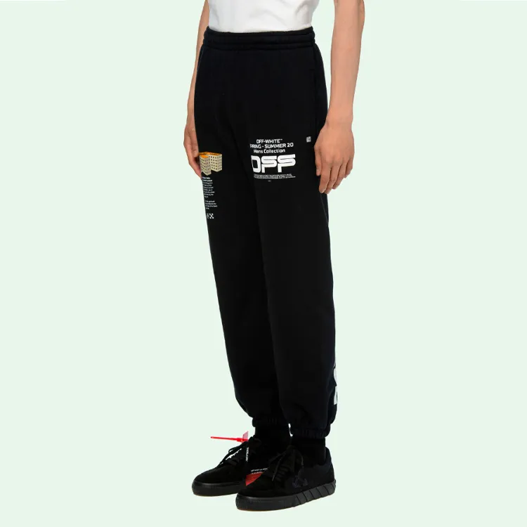 OFF WHITE Wavy Line Short Sweatpants-3