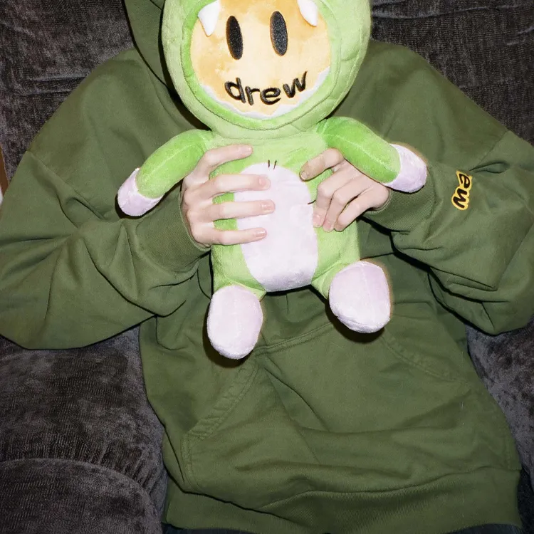 Drew House Letter Logo Series Sweatshirts Unisex Green-5