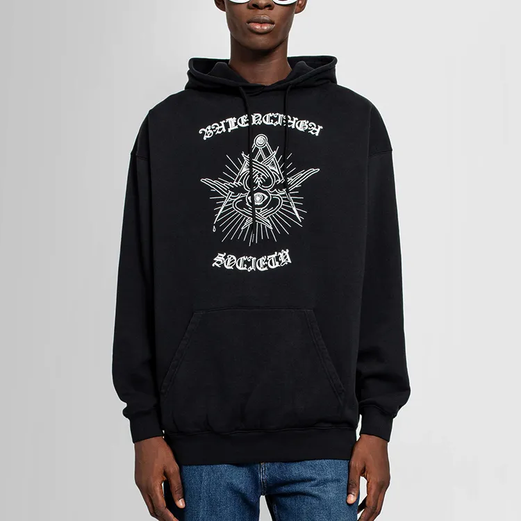 Balenciaga Gothic Logo Hoodie-2