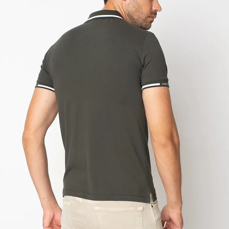 EMPORIO ARMANI Polo Shirts Men Army Green-4