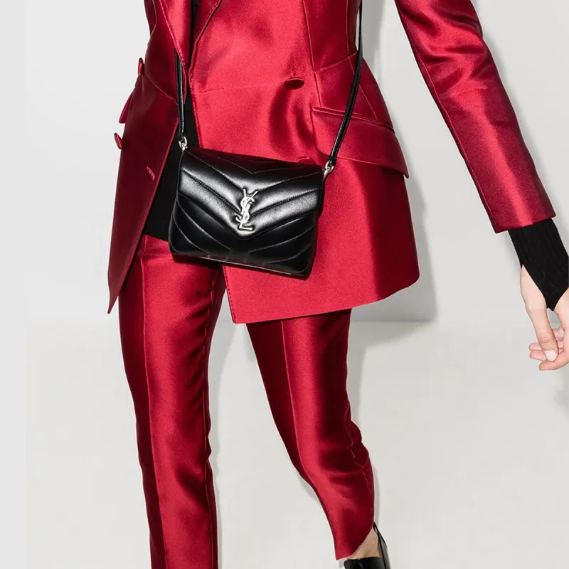 SAINT LAURENT Leather Crossbody Bags Shoulder Bags Women's Black-9