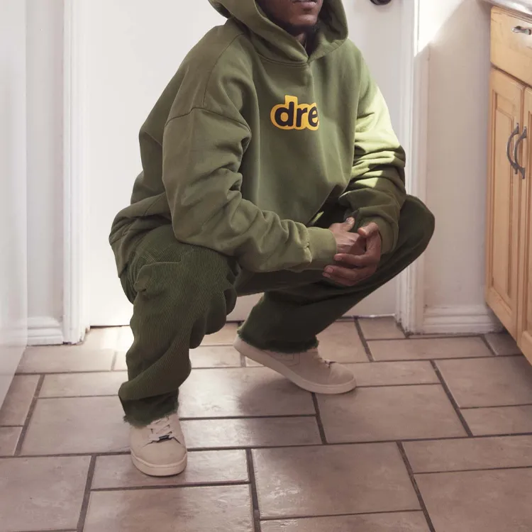 Drew House Letter Logo Series Sweatshirts Unisex Green-3
