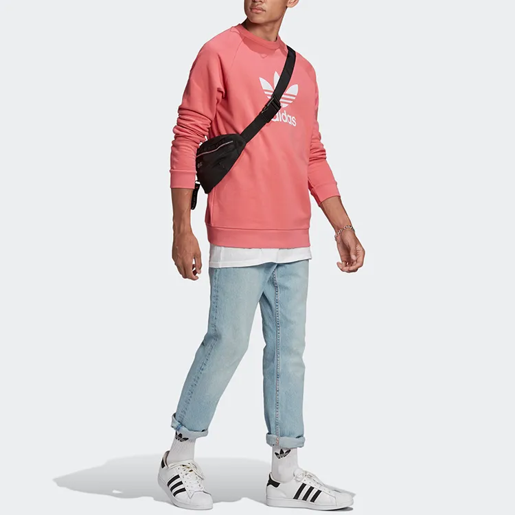 Adidas Originals TREFOIL CREW Sweatshirts Men Pink-3