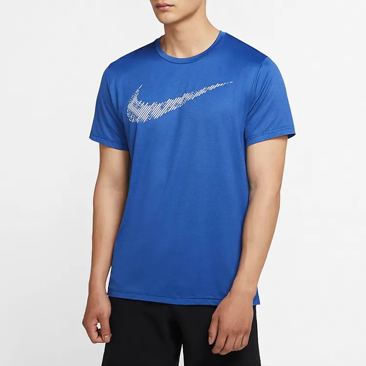 Nike T Shirts Men Royal Blue-5