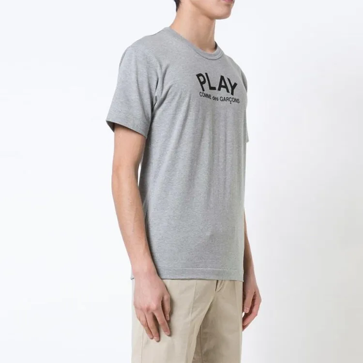 Comme Des Garcons Play Small Text T shirt-3
