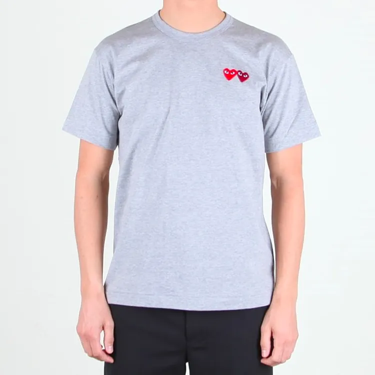 Comme Des Garcons Play Double Hearts T shirt-2