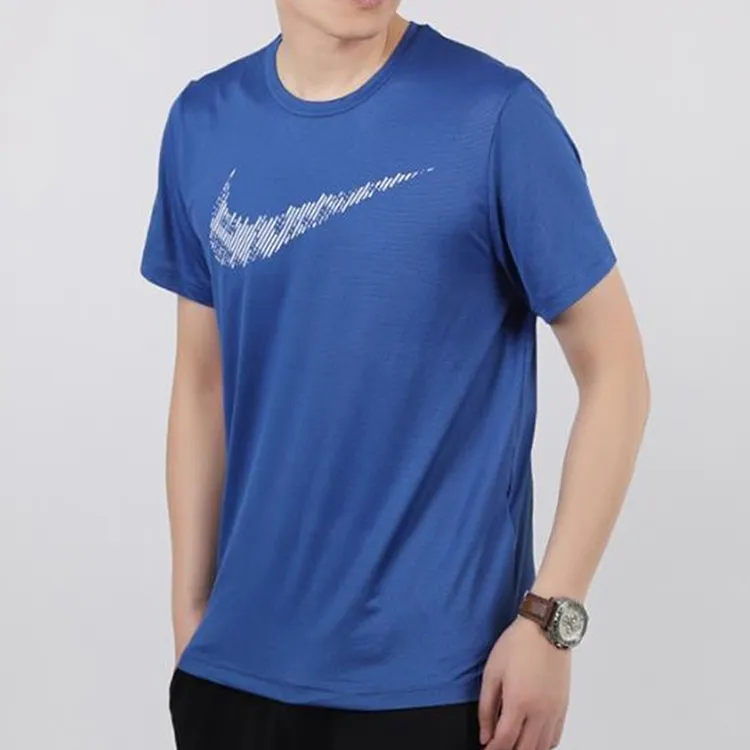 Nike T Shirts Men Royal Blue-2