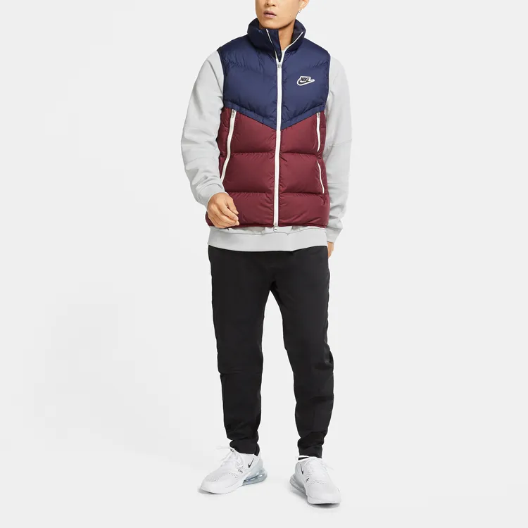 Nike Down Jackets Men Navy Blue & Red Multicolor-2