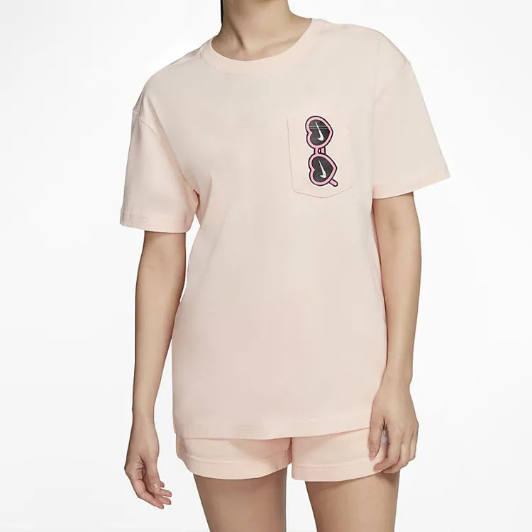 Nike T Shirt Women's Washed Coral Red-2