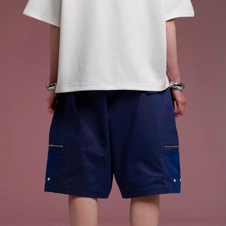 UNVESNO Loose Fit Shorts Unisex Blue-3