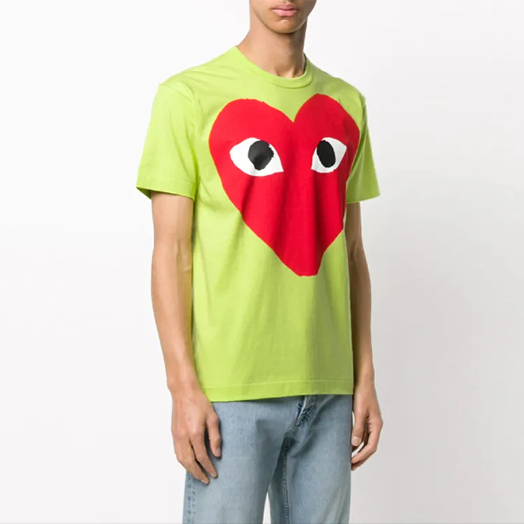 Comme Des Garcons Play Pastelle Red Heart T shirt-3
