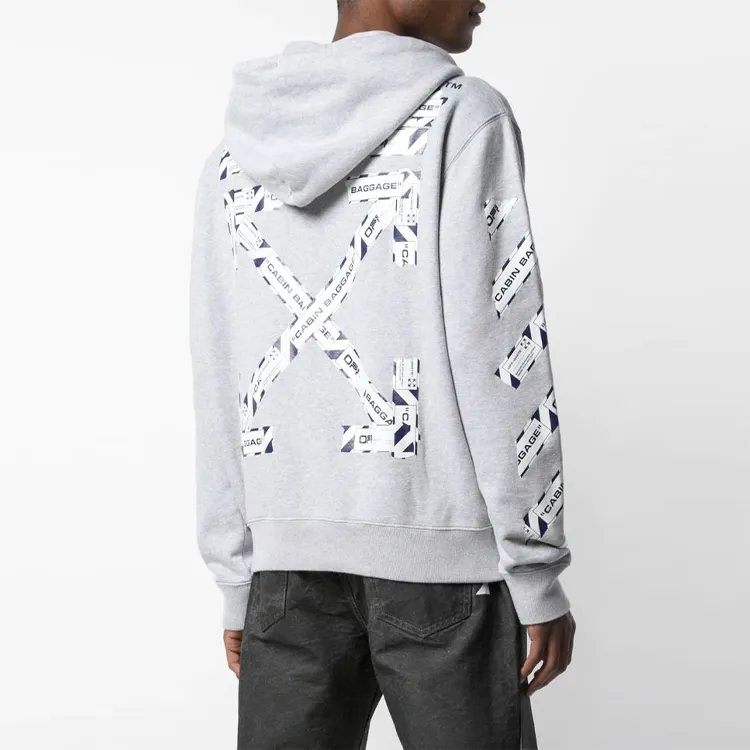 OFF WHITE Airport Tape Arrows Diag Over Hoodie-4