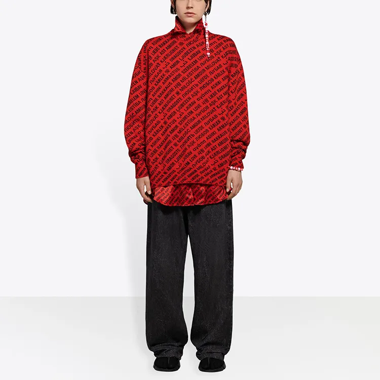 Balenciaga SS21 Sweater Women's Red-2