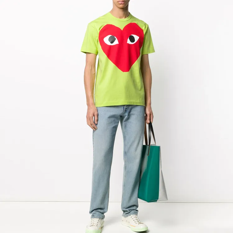 Comme Des Garcons Play Pastelle Red Heart T shirt-2