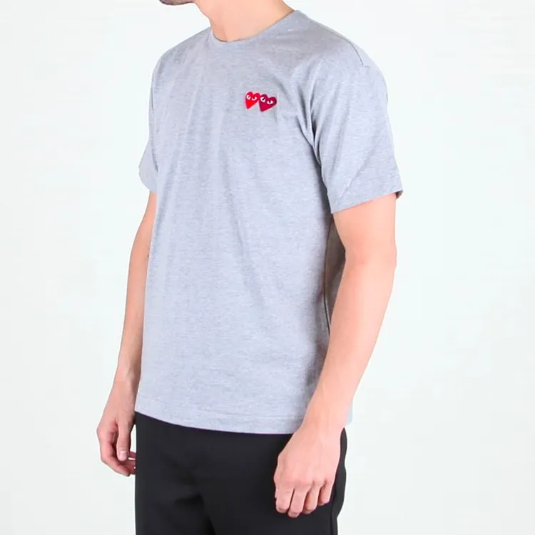 Comme Des Garcons Play Double Hearts T shirt-4